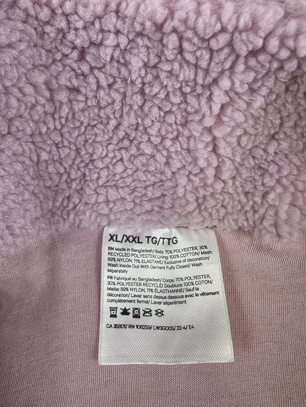 Lululemon Athletica Scuba Oversized Fleece Funnel Neck Jacket Size XL
